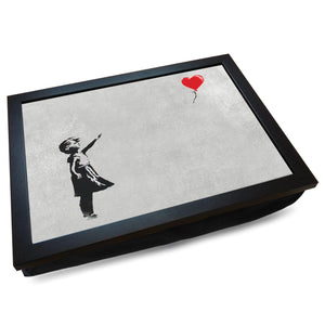 Banksy 'Girl with Heart Balloon' Cushioned Lap Tray - my personalised lap tray | mooki   -   