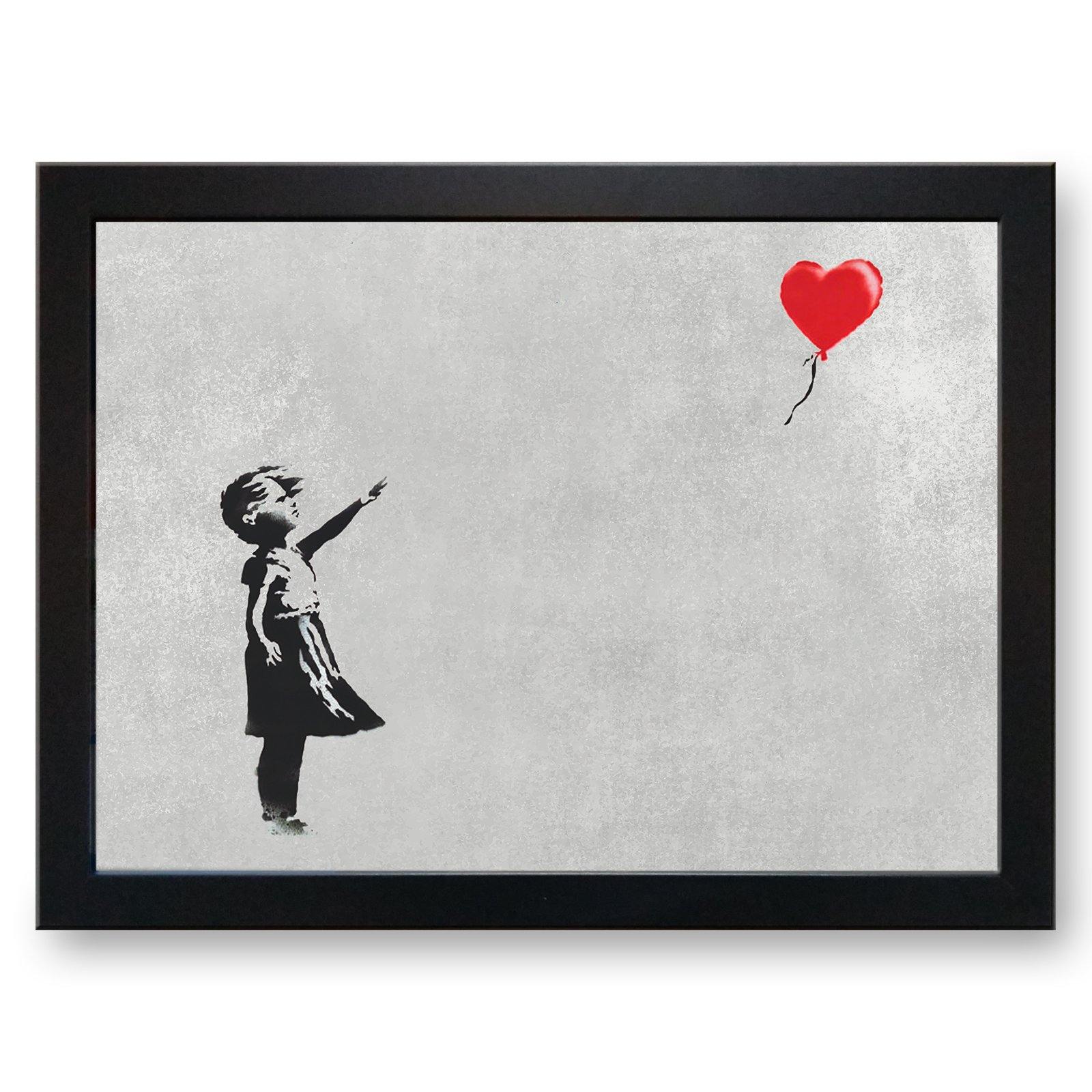 Banksy 'Girl with Heart Balloon' Cushioned Lap Tray - my personalised lap tray | mooki   -   