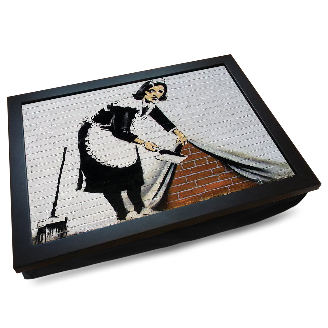 Banksy 'Sweep It Under The Carpet' Cushioned Lap Tray