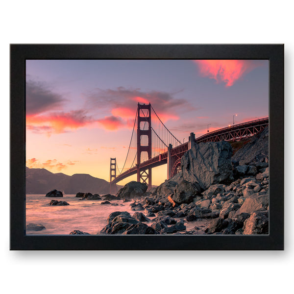 Load image into Gallery viewer, Golden Gate Bridge at Dawn San Francisco Cushioned Lap Tray - my personalised lap tray | mooki   -   
