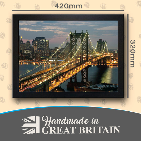 Load image into Gallery viewer, Manhattan Bridge New York Cushioned Lap Tray
