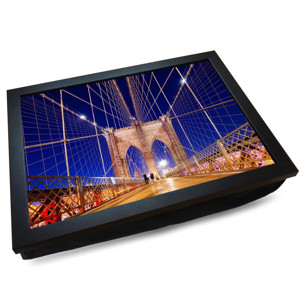 Brooklyn Bridge, New York Cushioned Lap Tray - my personalised lap tray | mooki   -   