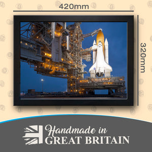Space Shuttle on Launchpad Cushioned Lap Tray