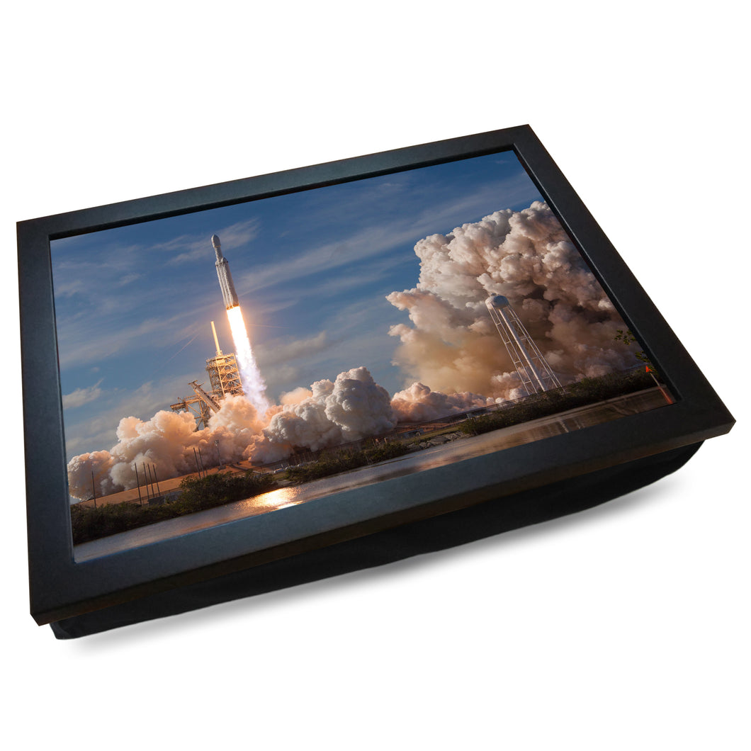 SPACEX Falcon Rocket Launch Cushioned Lap Tray - my personalised lap tray | mooki   -   