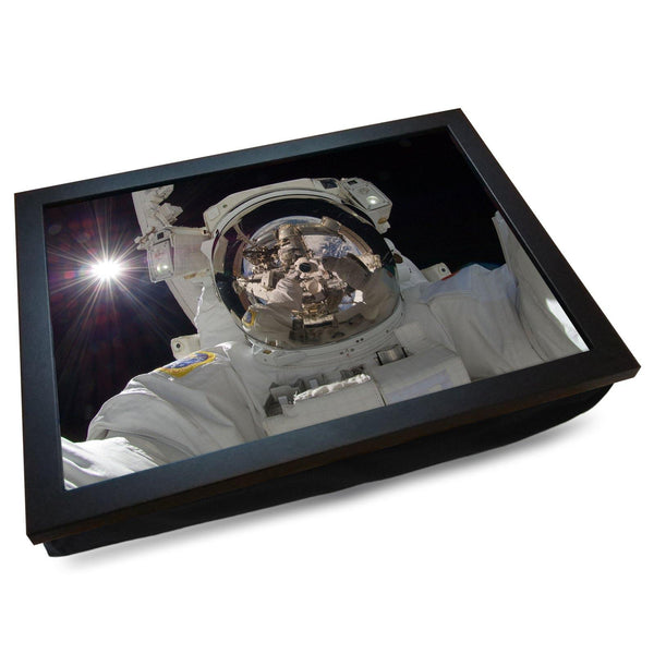 Load image into Gallery viewer, Astronaut Selfie Cushioned Lap Tray - my personalised lap tray | mooki   -   
