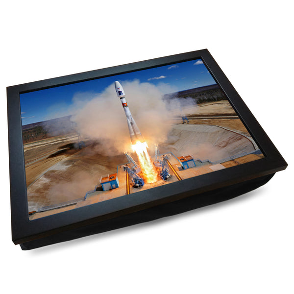 Load image into Gallery viewer, Soyuz Rocket Launch Cushioned Lap Tray - my personalised lap tray | mooki   -   
