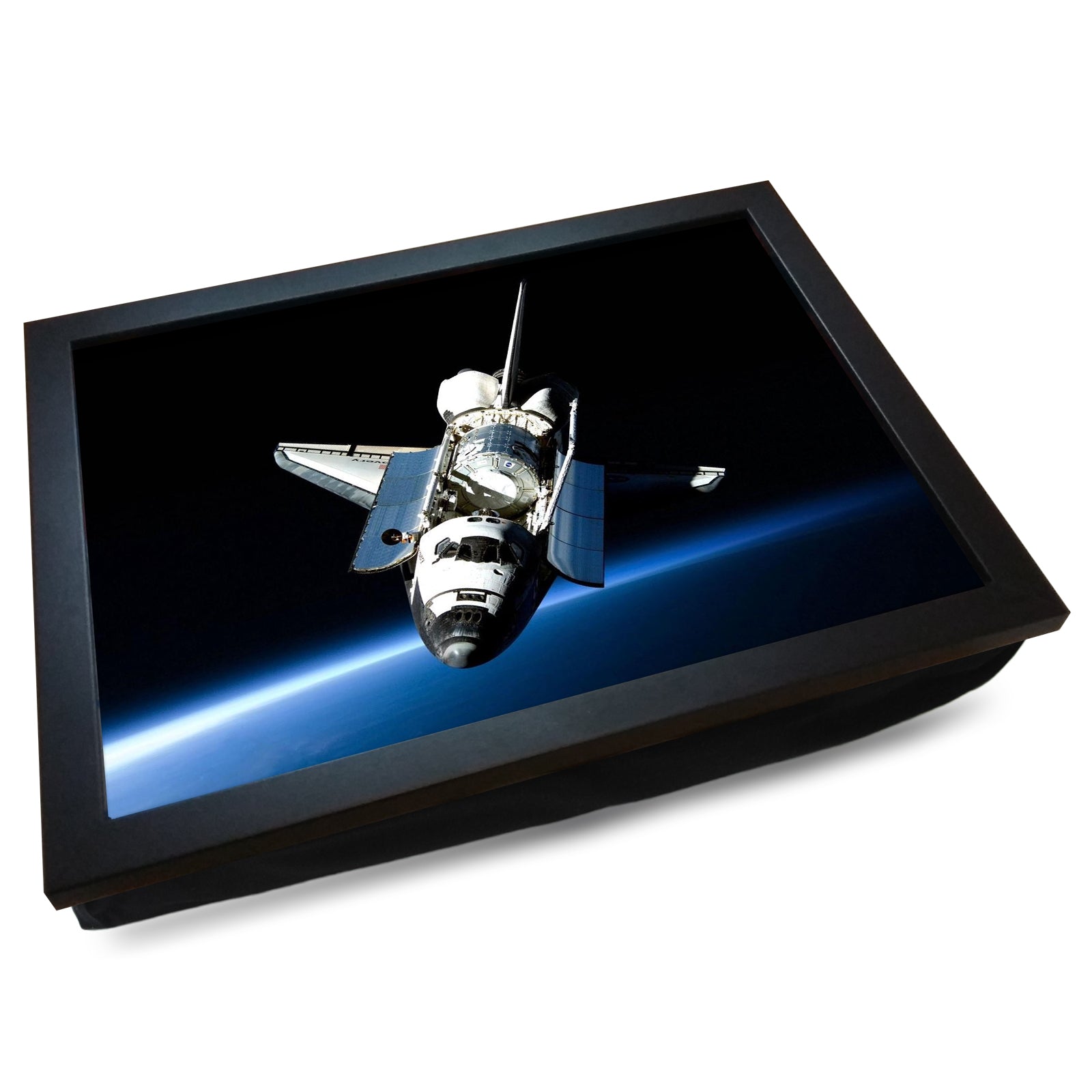 Space Shuttle in Orbit Cushioned Lap Tray - my personalised lap tray | mooki   -   