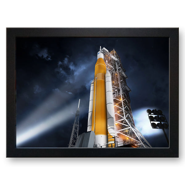 Load image into Gallery viewer, NASA Artemis 1 Moon Rocket on Launchpad Cushioned Lap Tray
