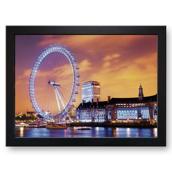Load image into Gallery viewer, London Eye Cushioned Lap Tray - my personalised lap tray | mooki   -   
