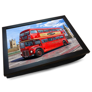 Routemaster Red Double Decker London Bus Cushioned Lap Tray - my personalised lap tray | mooki   -   