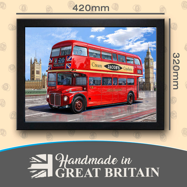 Load image into Gallery viewer, Routemaster Red Double Decker London Bus Cushioned Lap Tray
