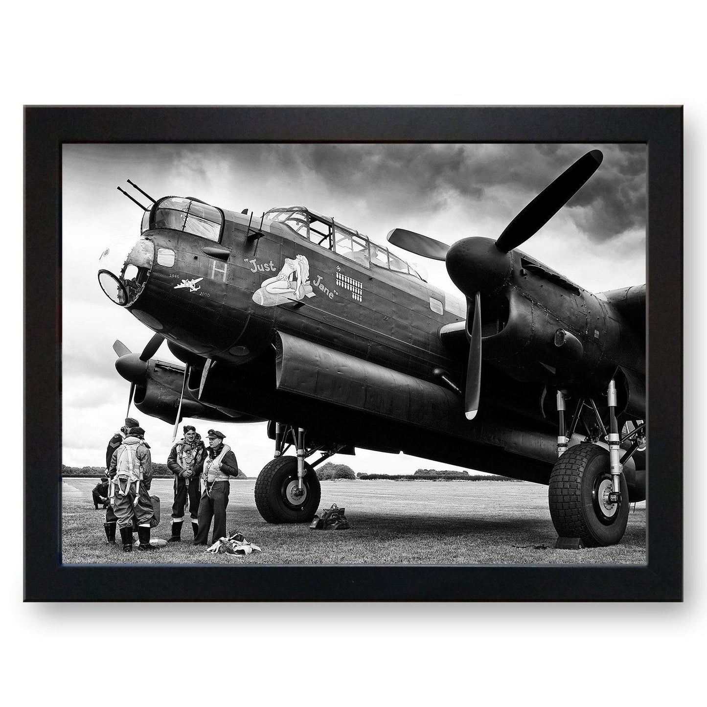 Avro Lancaster 'Just Jane' Bomber with Ground Crew Cushioned Lap Tray - my personalised lap tray | mooki   -   