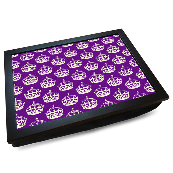 Load image into Gallery viewer, Royal Crown Pattern (Purple) Cushioned Lap Tray
