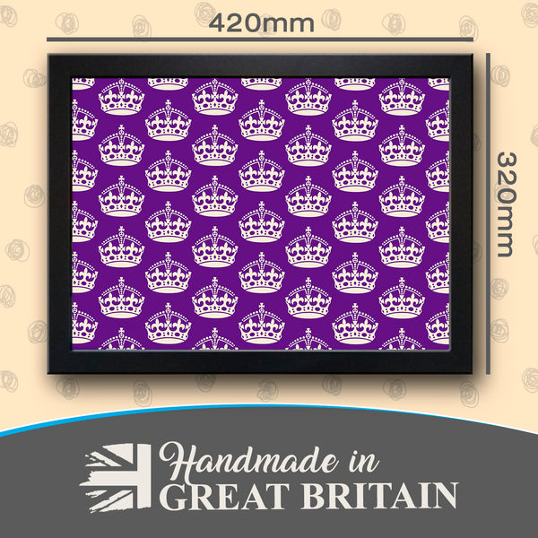 Load image into Gallery viewer, Royal Crown Pattern (Purple) Cushioned Lap Tray

