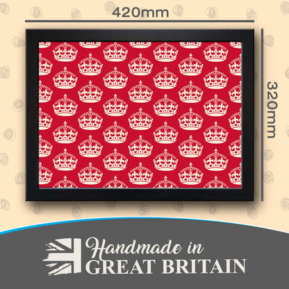 Royal Crown Pattern (Red) Cushioned Lap Tray