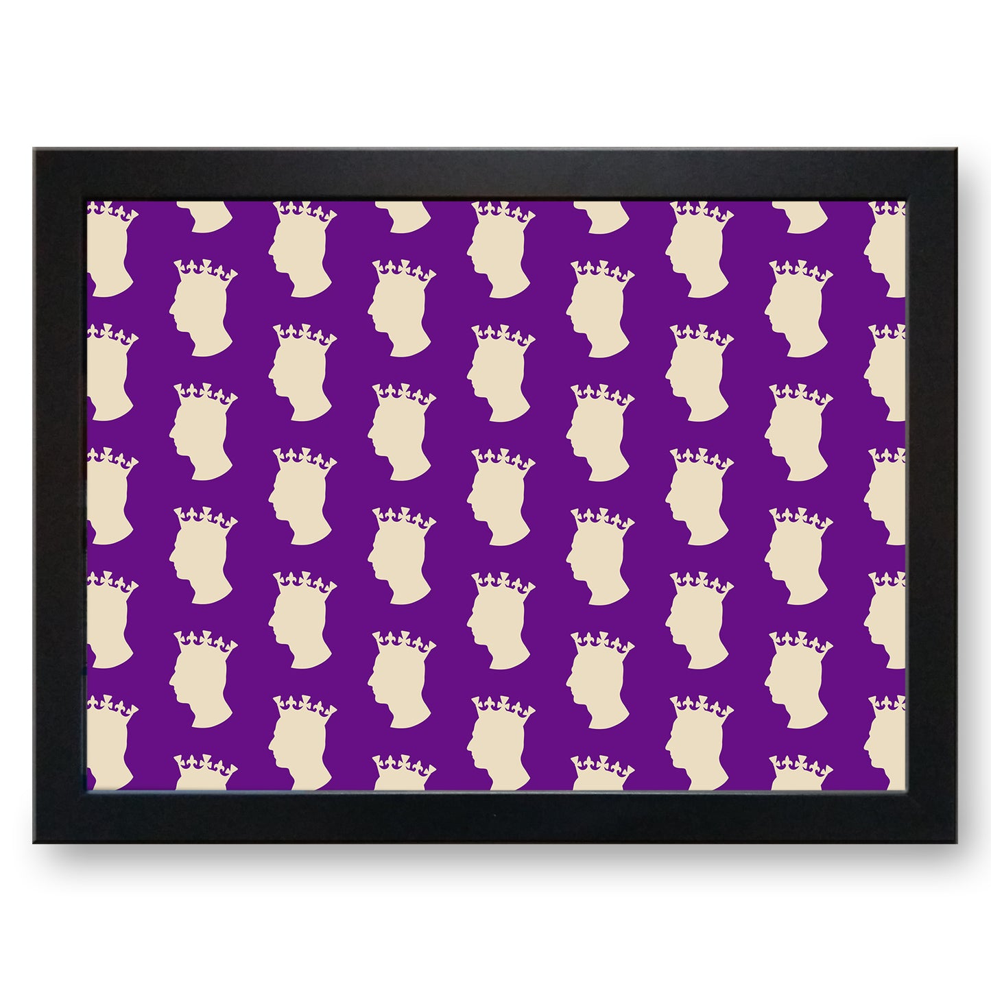 King Charles III Royal Silhouette Pattern (Purple) Cushioned Lap Tray