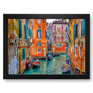 Gondola on Colourful Canal in Venice Cushioned Lap Tray - my personalised lap tray | mooki   -   