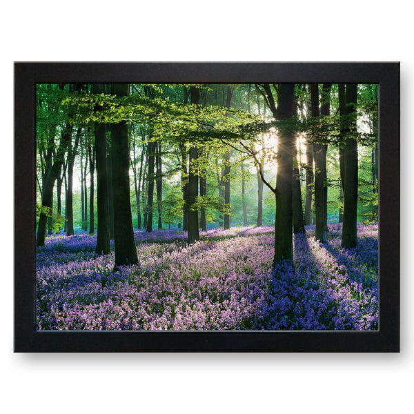 Load image into Gallery viewer, Violet Fields in Woodland Cushioned Lap Tray - my personalised lap tray | mooki   -   
