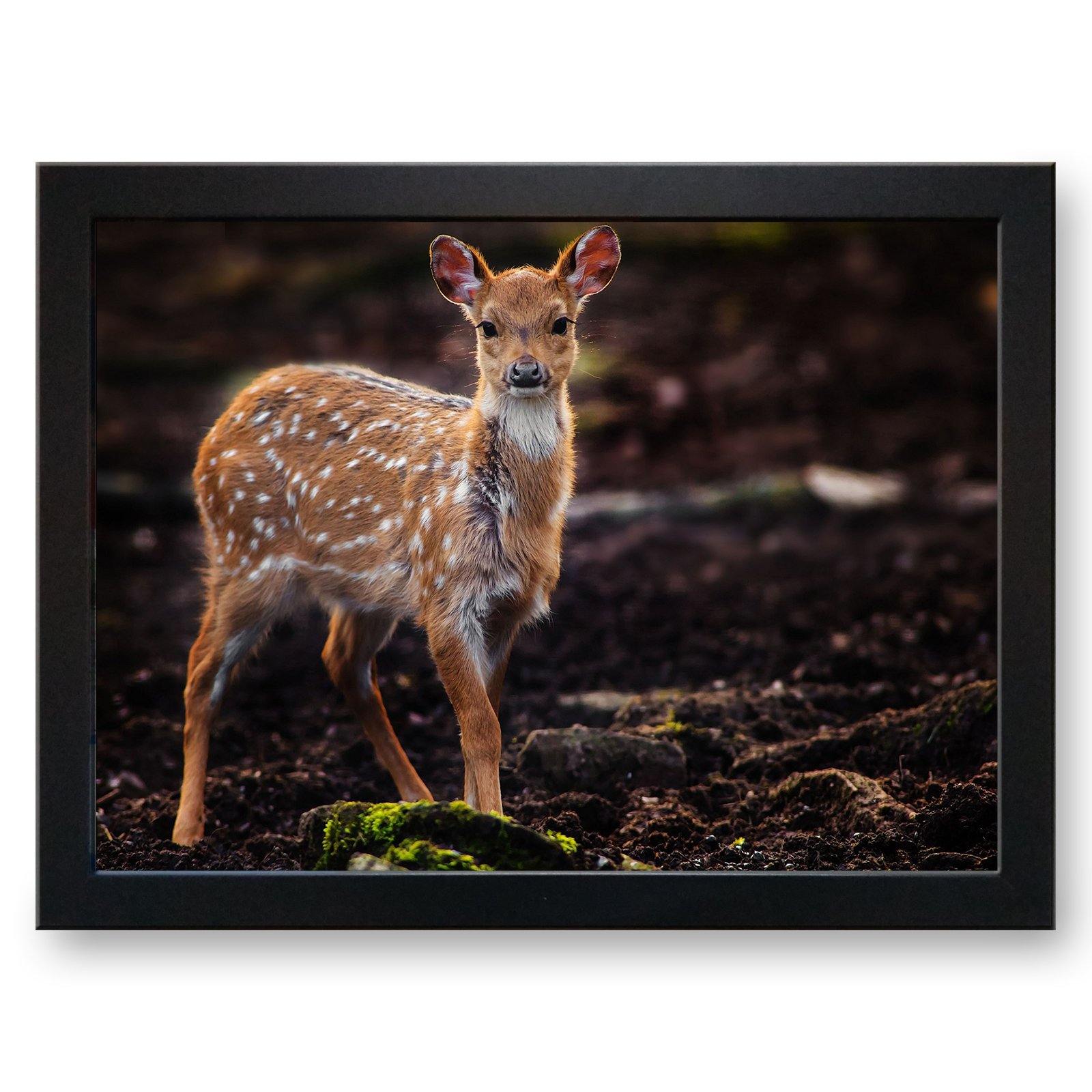 Baby Deer in Forest Cushioned Lap Tray - my personalised lap tray | mooki   -   