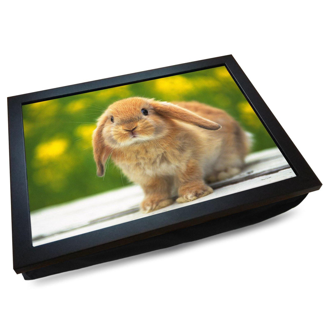 Cute Bunny Rabbit Cushioned Lap Tray - my personalised lap tray | mooki   -   