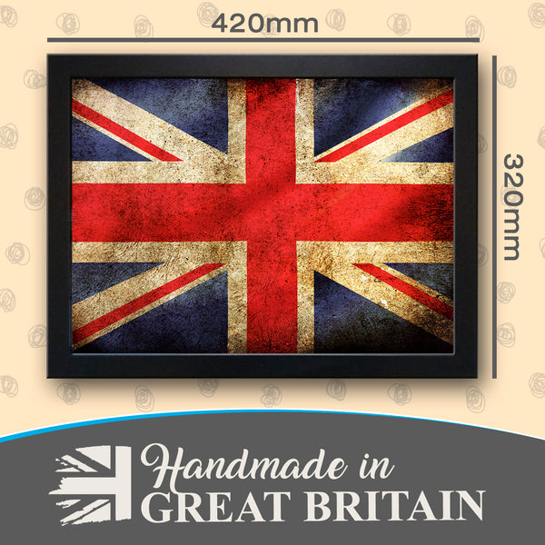 Load image into Gallery viewer, Union Jack (Vintage/Grunge) Flag Cushioned Lap Tray
