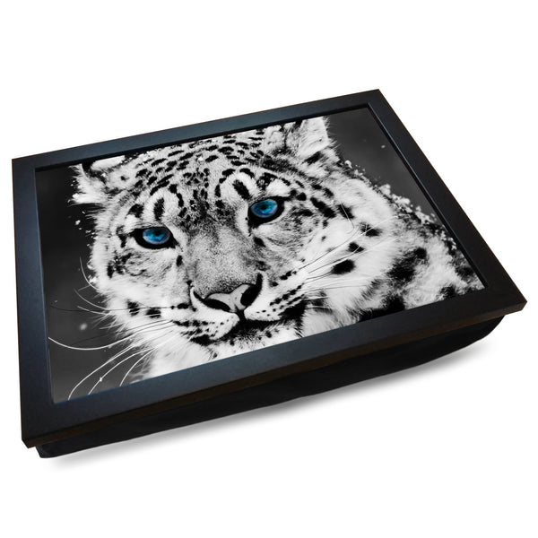 Load image into Gallery viewer, Snow Leopard Cushioned Lap Tray - my personalised lap tray | mooki   -   
