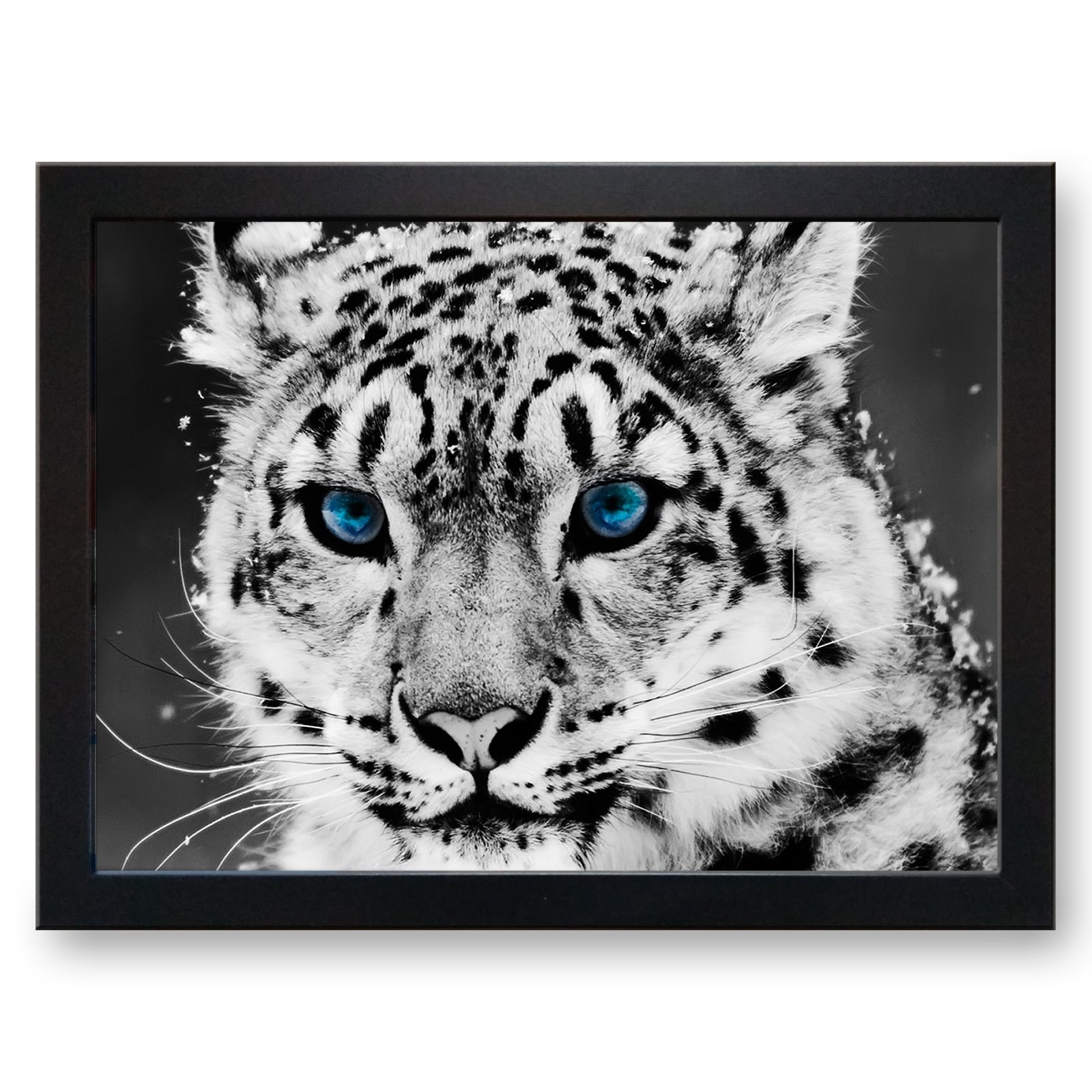 Snow Leopard Cushioned Lap Tray - my personalised lap tray | mooki   -   