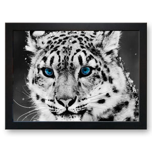 Snow Leopard Cushioned Lap Tray - my personalised lap tray | mooki   -   