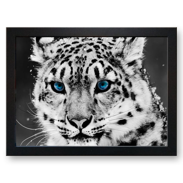 Load image into Gallery viewer, Snow Leopard Cushioned Lap Tray - my personalised lap tray | mooki   -   
