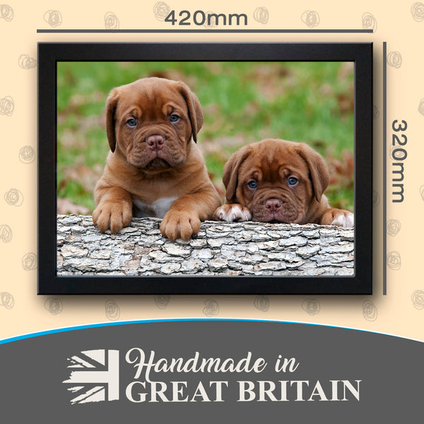 Load image into Gallery viewer, Pair of Bulldog Puppies Cushioned Lap Tray
