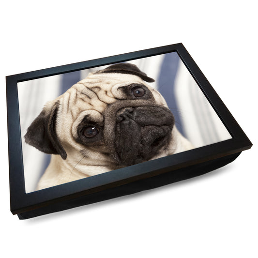 Pug Dog Cushioned Lap Tray - my personalised lap tray | mooki   -   