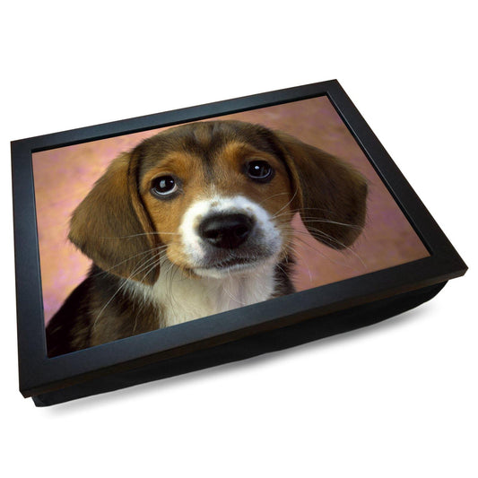 Beagle Puppy Cushioned Lap Tray - my personalised lap tray | mooki   -   