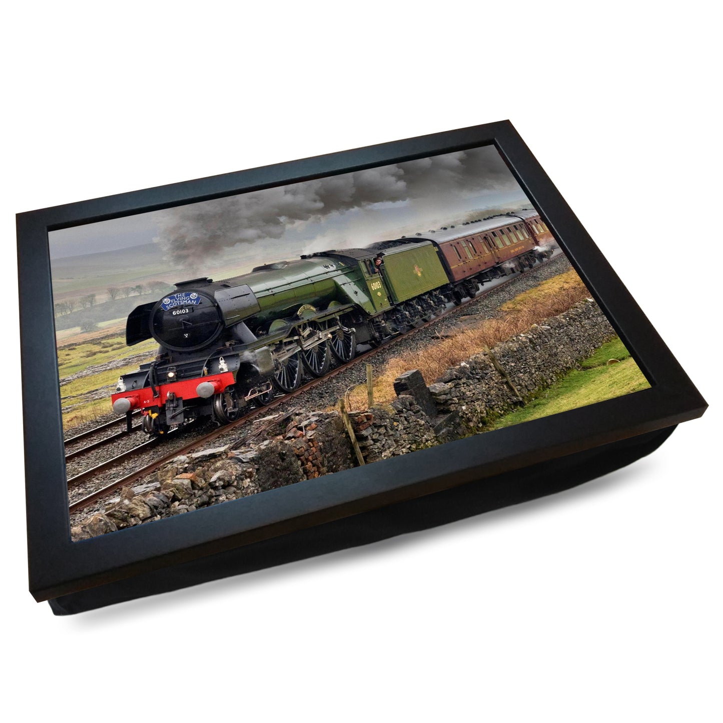 The Flying Scotsman Class A3 Steam Train Cushioned Lap Tray - my personalised lap tray | mooki   -   