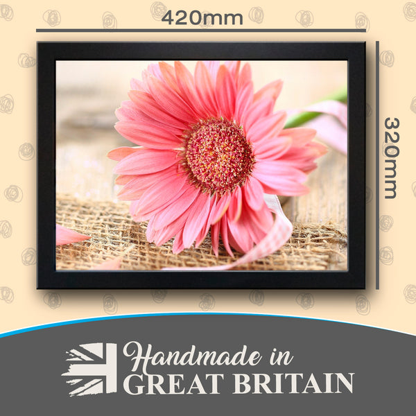 Load image into Gallery viewer, Pink Gerbina Daisy Flower Cushioned Lap Tray
