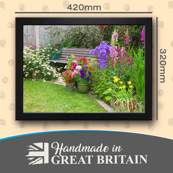 Load image into Gallery viewer, Peaceful Garden Bench Cushioned Lap Tray
