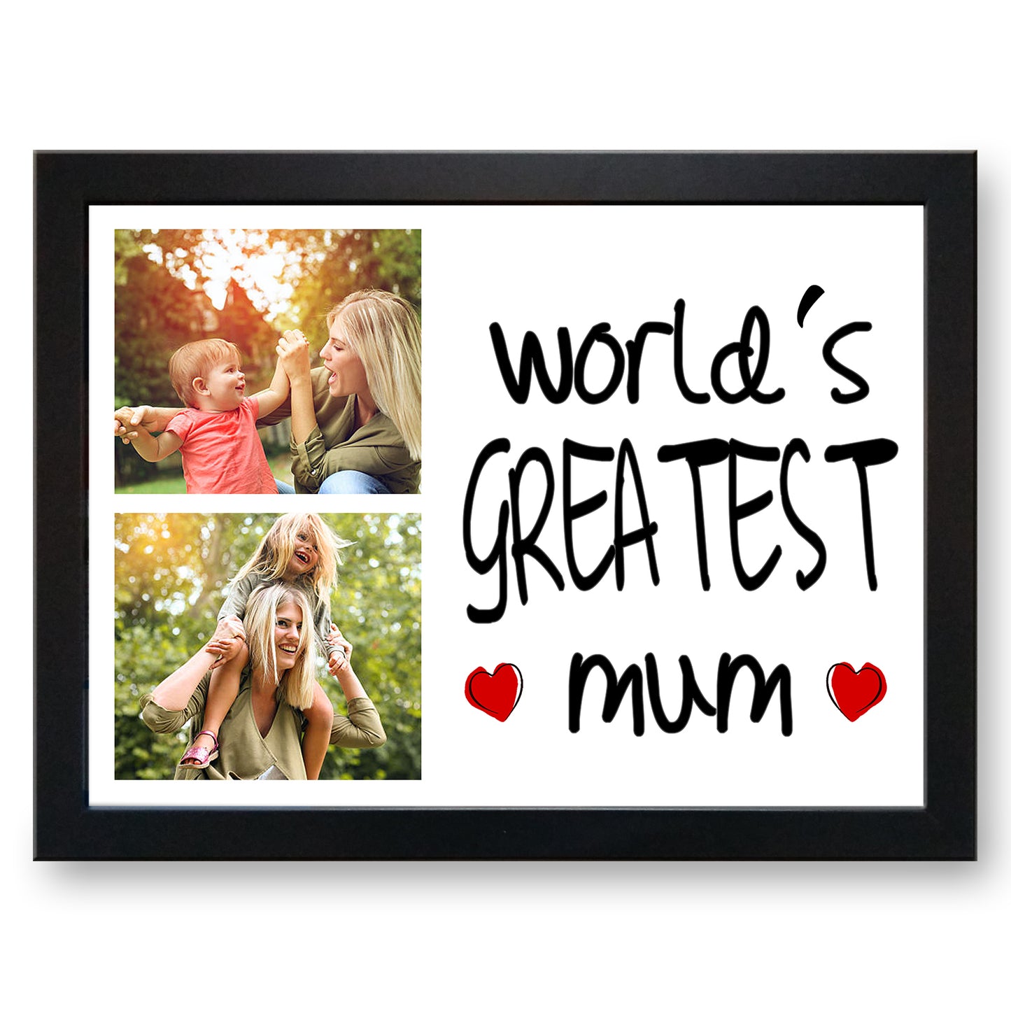 World's Greatest Mum Personalised Photo Collage Lap Tray